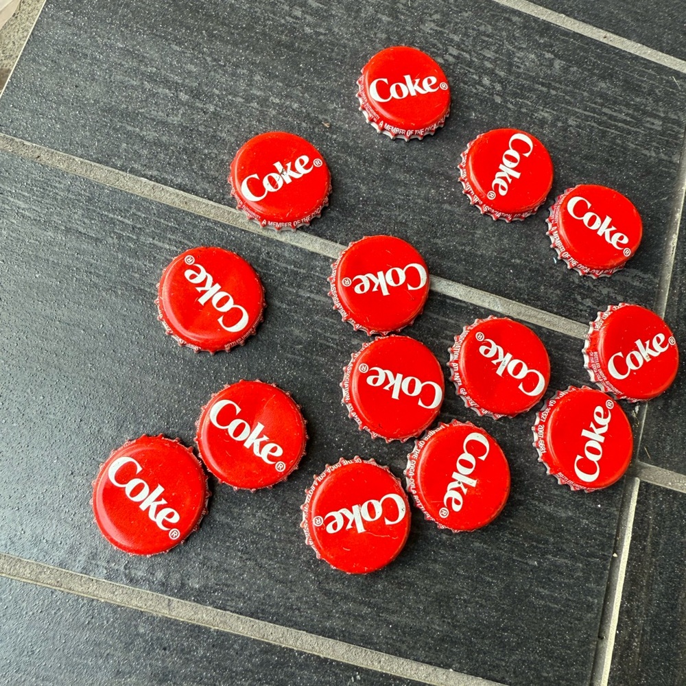 Red Bottle Cole Caps for Home Decor/Craft Project